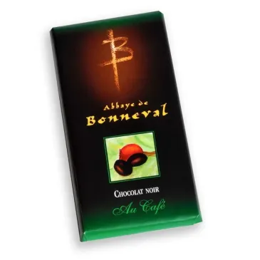 Tablette chocolat Noir-Café 100g Abbaye de Bonneval