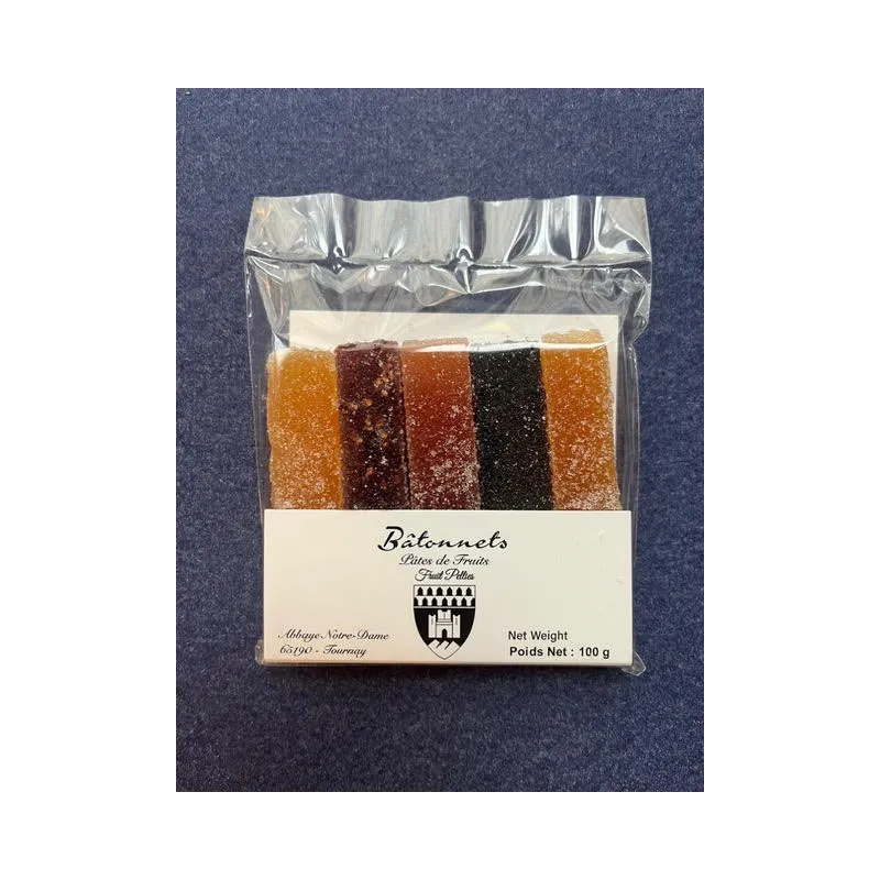 Bâtonnets de Pâte de Fruits 100g Abbaye de Tournay