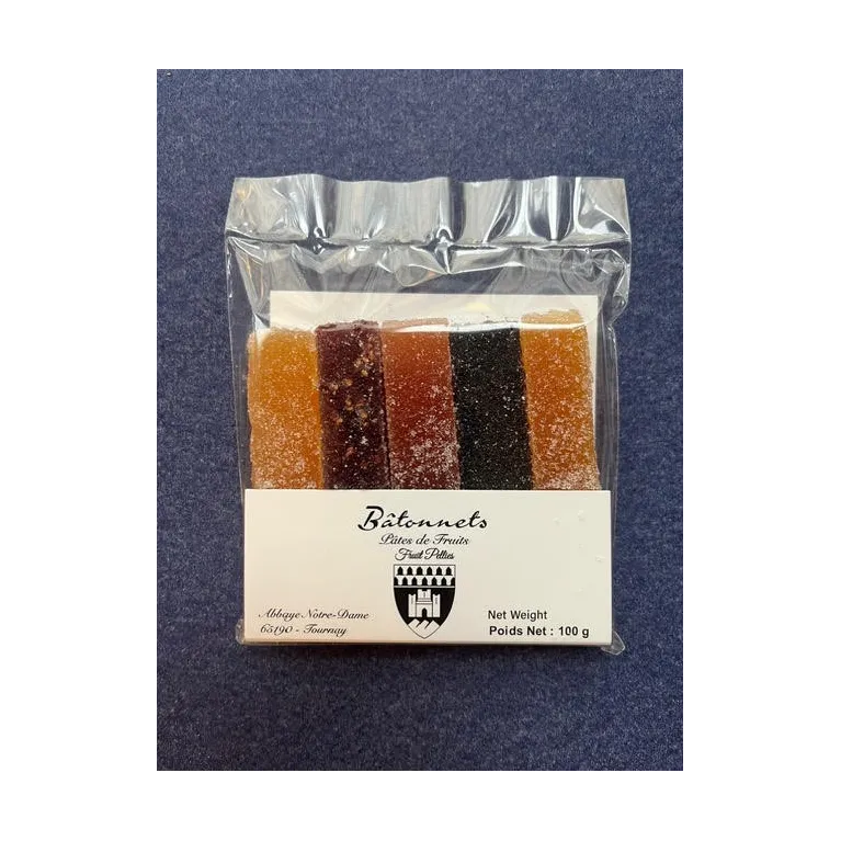 Bâtonnets de Pâte de Fruits 100g Abbaye de Tournay