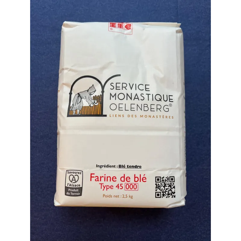 Farine de Blé T45 2,5kg Abbaye d'Oelenberg