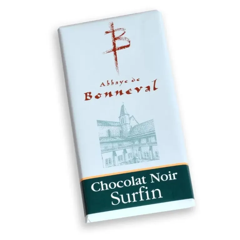 Tablette chocolat Noir surfin 100g Abbaye de Bonneval