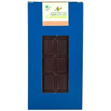 Tablette chocolat Noir-Fleur de sel 80g Abbaye de Castagniers