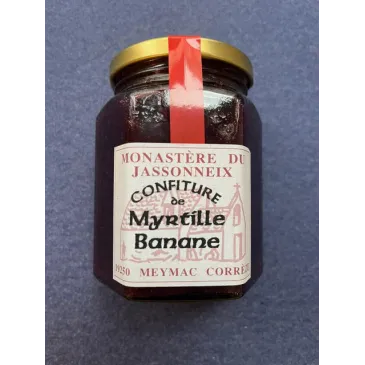 Confiture Myrtille-Banane 345g Prieuré du Jassonneix