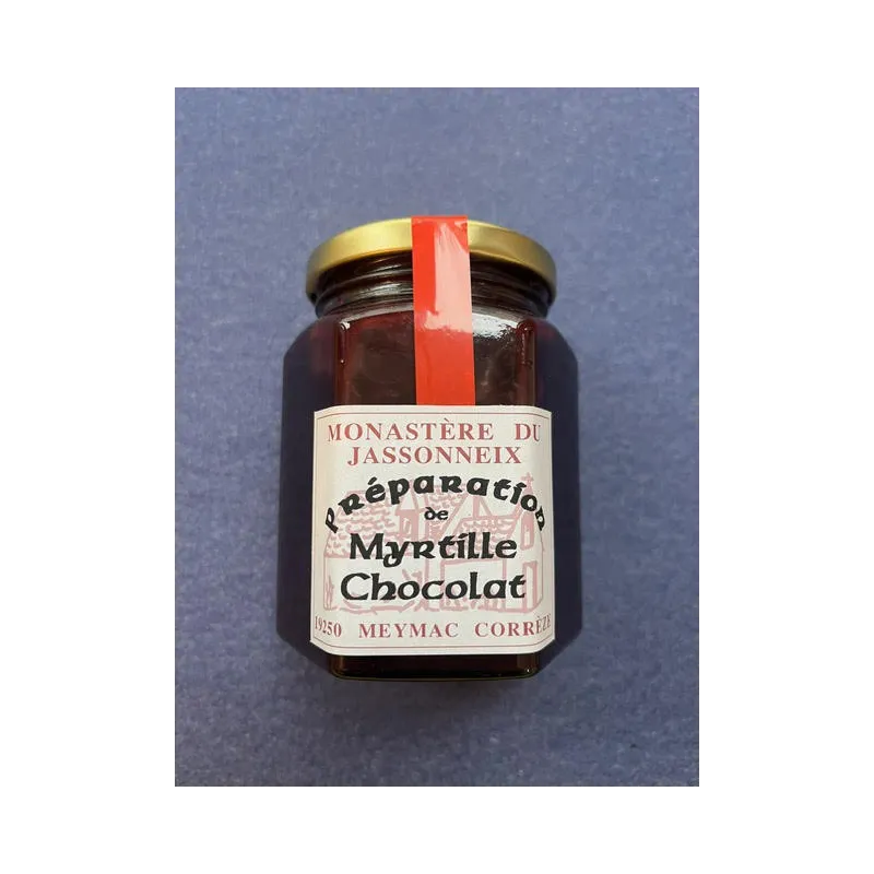 Confiture Myrtille-Chocolat 345g Prieuré du Jassonneix