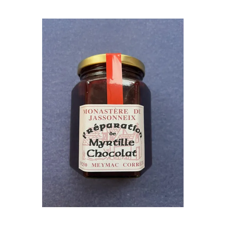 Confiture Myrtille-Chocolat 345g Prieuré du Jassonneix