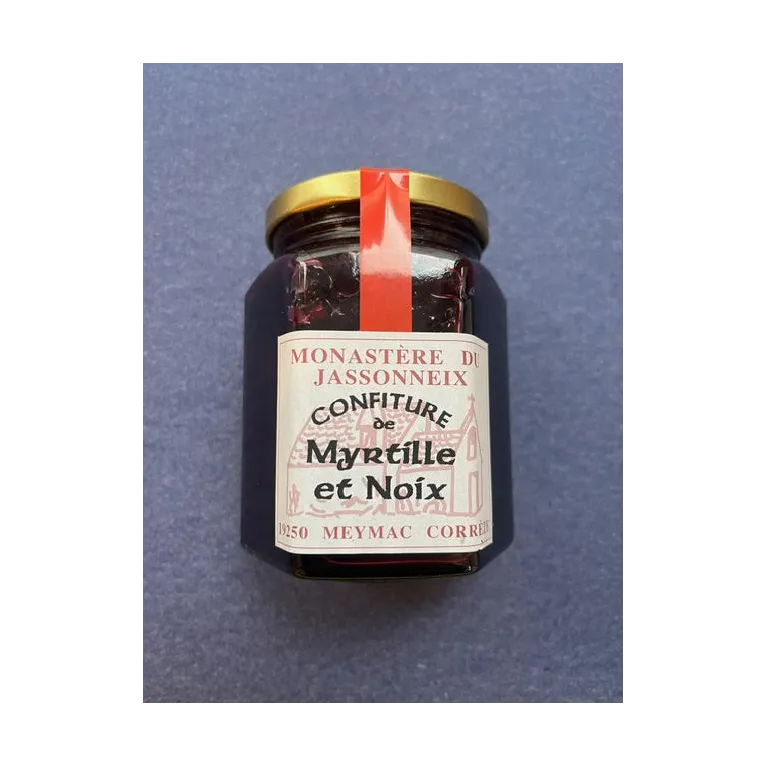 Confiture Myrtille-Noix 345g Prieuré du Jassonneix