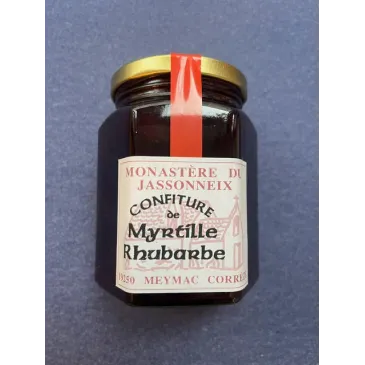 Confiture Myrtille-Rhubarbe 345g Prieuré du Jassonneix
