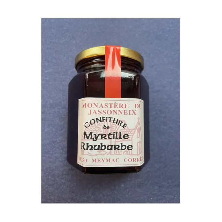 Confiture Myrtille-Rhubarbe 345g Prieuré du Jassonneix