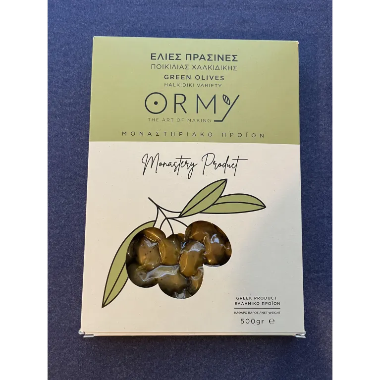 Olives vertes 500g Monastère d'Ormylia
