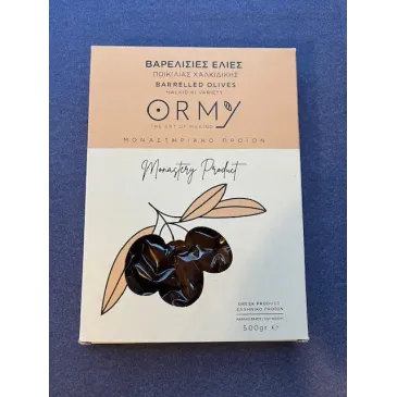 Olives noires 500g Monastère d'Ormylia