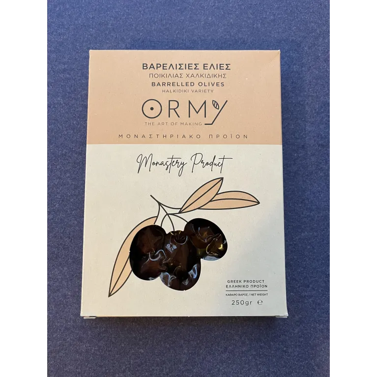 Olives noires 250g Monastère d'Ormylia