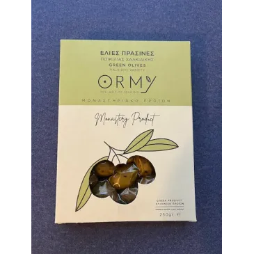 Olives vertes 250g Monastère d'Ormylia