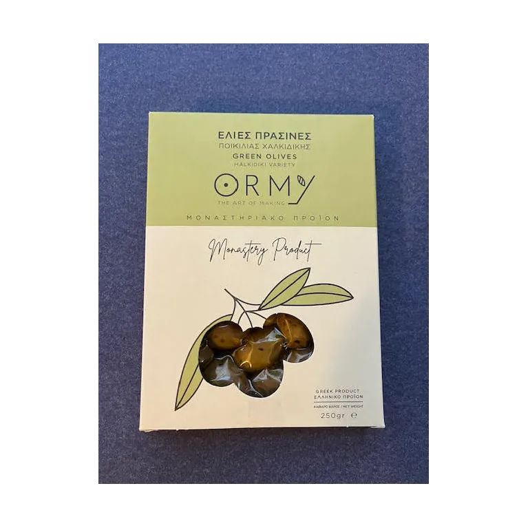 Olives vertes 250g Monastère d'Ormylia