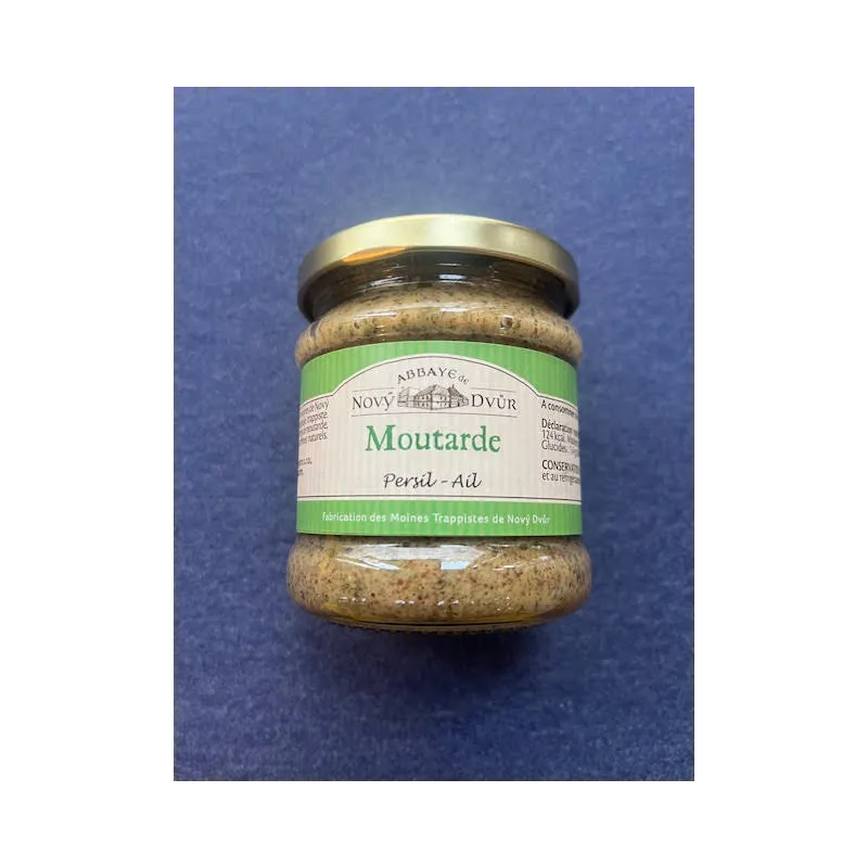 Moutarde Persil-ail 195g Abbaye de Novy Dvur