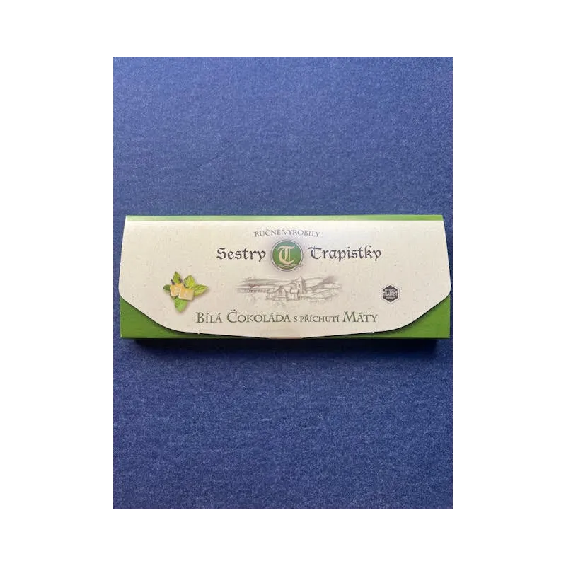 Tablette chocolat Blanc-Menthe 100g Abbaye de Vltavaou