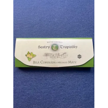 Tablette chocolat Blanc-Menthe 100g Abbaye de Vltavaou