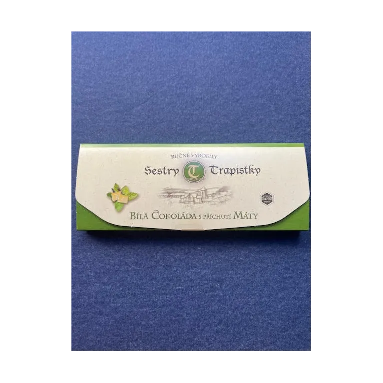 Tablette chocolat Blanc-Menthe 100g Abbaye de Vltavaou