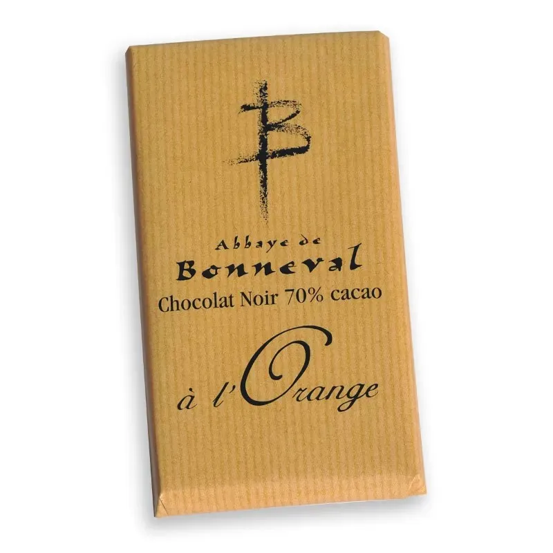 Tablette chocolat Noir-Orange 100g Abbaye de Bonneval