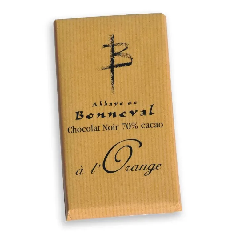 Tablette chocolat Noir-Orange 100g Abbaye de Bonneval