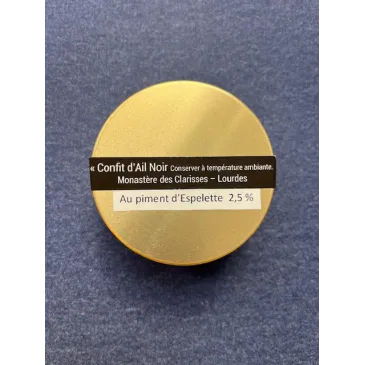 Confit d'Ail noir au Piment d'Espelette 100g Clarisses de Lourdes