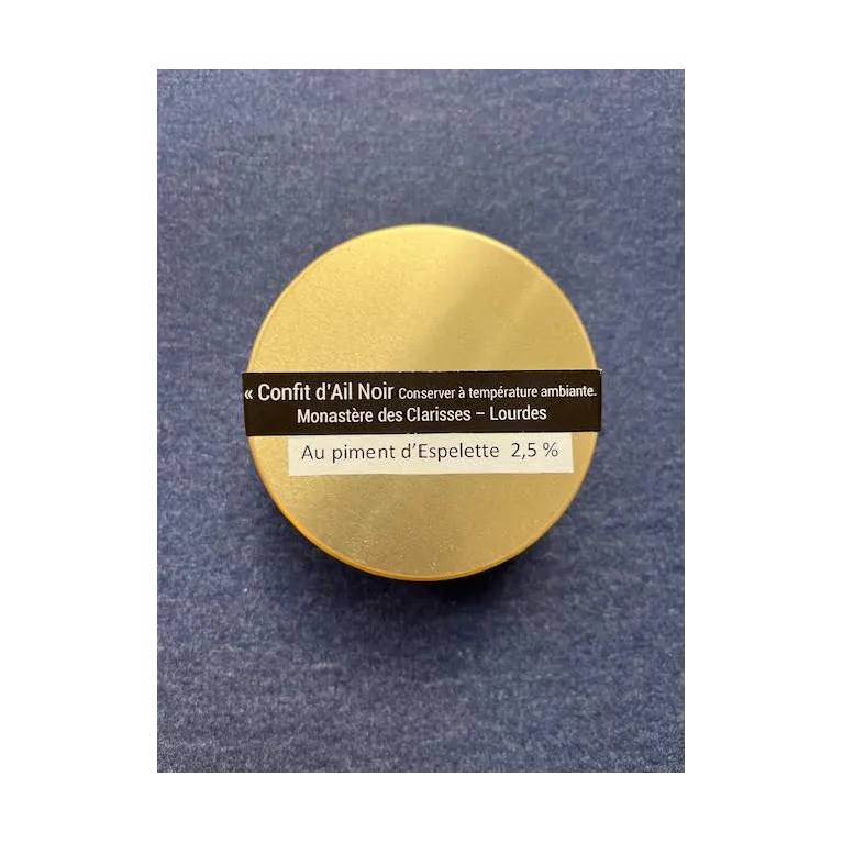 Confit d'Ail noir au Piment d'Espelette 100g Clarisses de Lourdes