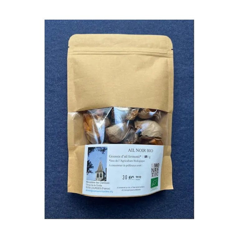 Gousses d'Ail noir 100g Clarisses de Lourdes