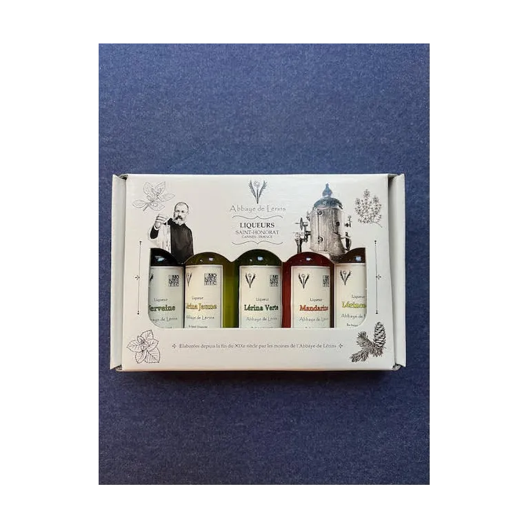 Etui de Liqueurs 5x3cl Abbaye de Lérins