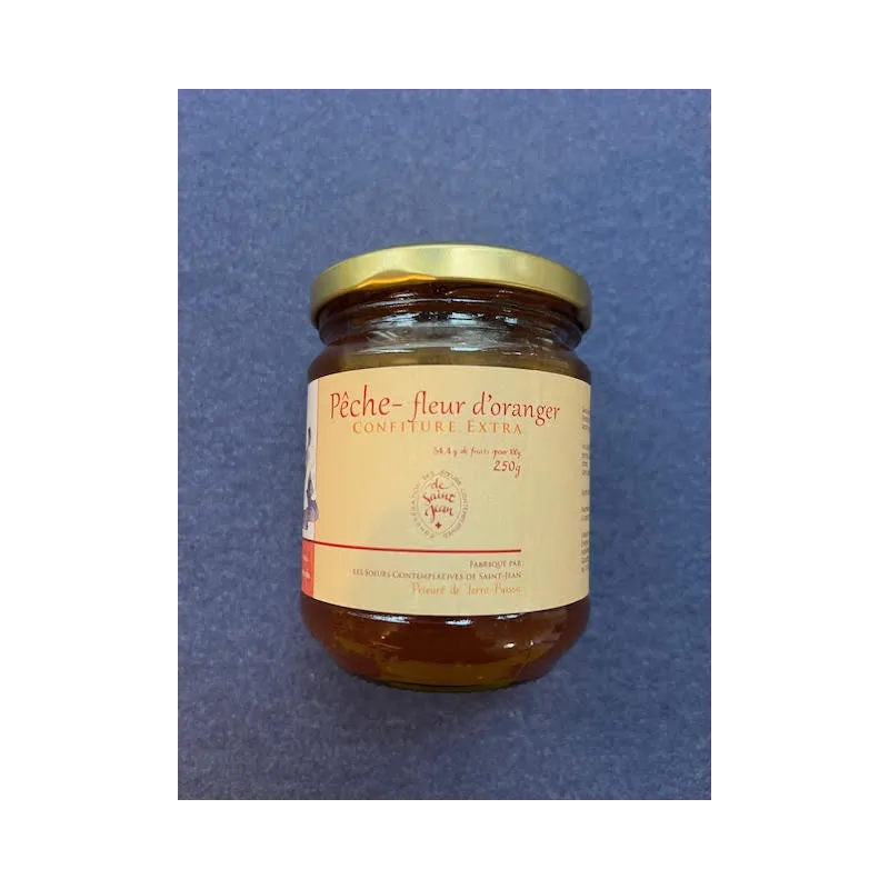 Confiture Pêche-Fleur d'Oranger 250g Prieuré de Terre-Basse