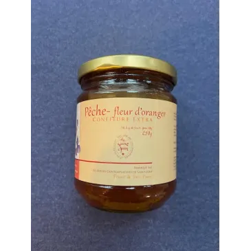 Confiture Pêche-Fleur d'Oranger 250g Prieuré de Terre-Basse