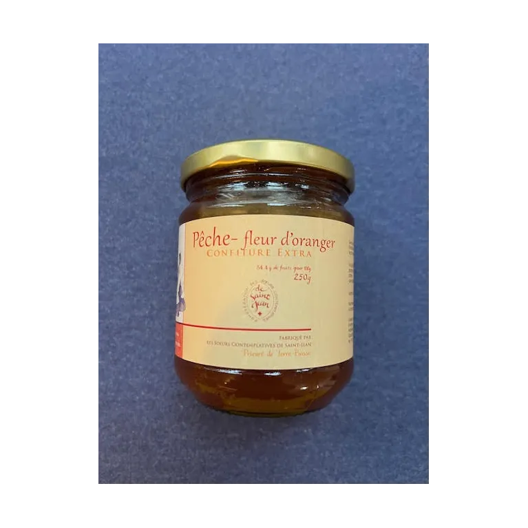 Confiture Pêche-Fleur d'Oranger 250g Prieuré de Terre-Basse