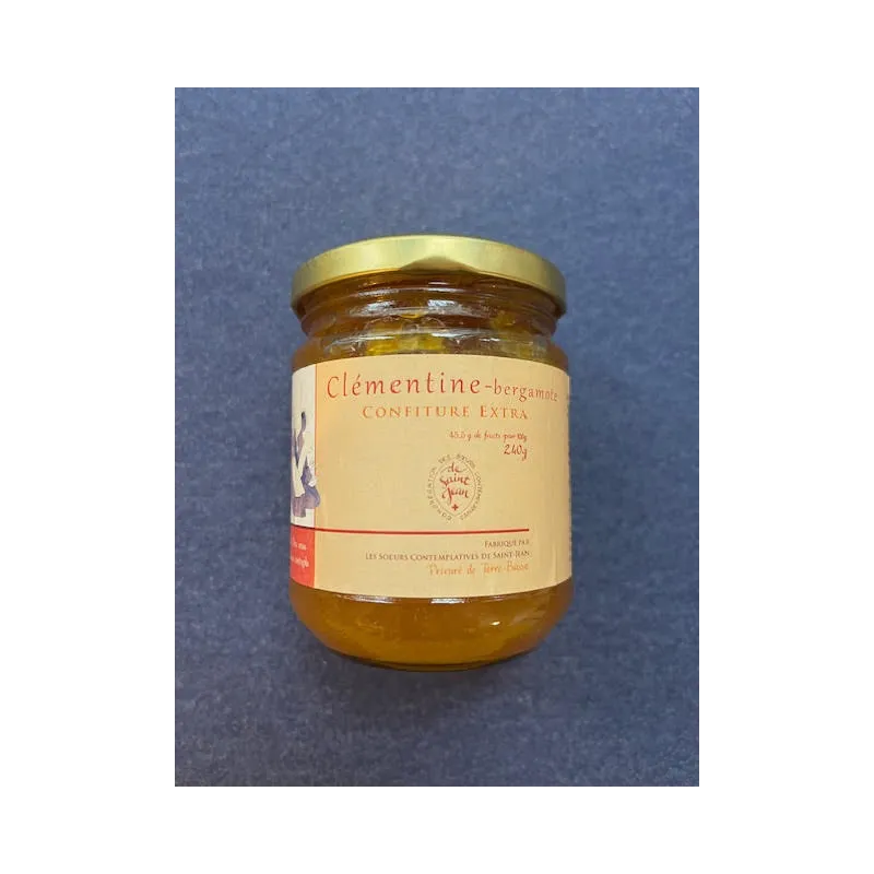 Confiture Clémentine-Bergamote 240g Prieuré de Terre-Basse
