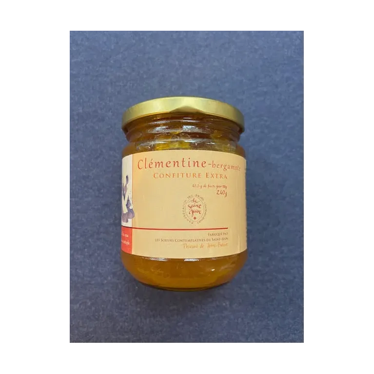 Confiture Clémentine-Bergamote 240g Prieuré de Terre-Basse
