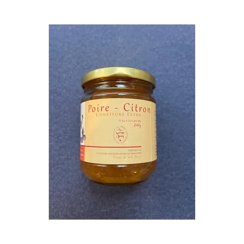 Confiture Poire-Citron 240g Prieuré de Terre-Basse