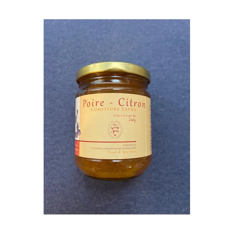 Confiture Poire-Citron 240g Prieuré de Terre-Basse