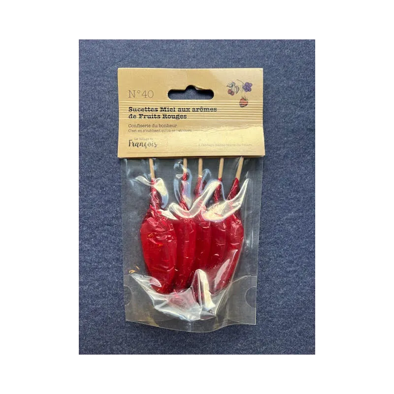 Sucettes aux Fruits rouges 50g Abbaye du Désert