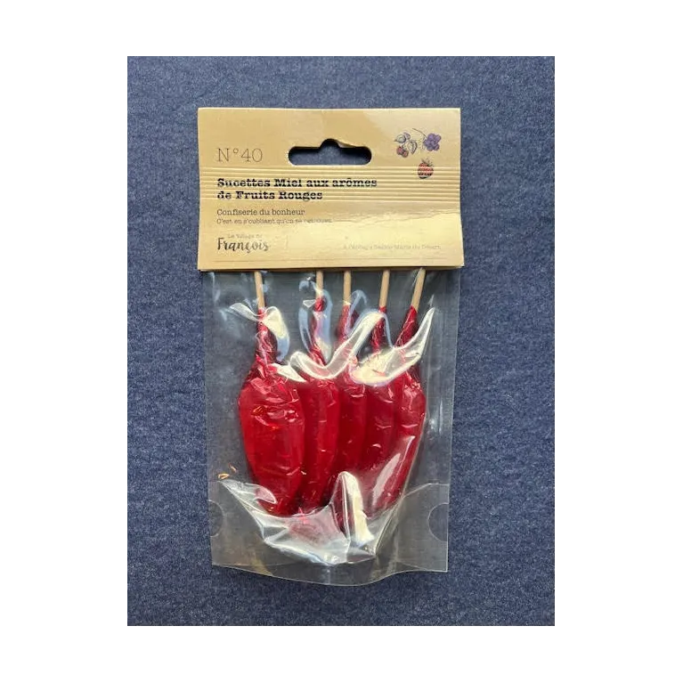Sucettes aux Fruits rouges 50g Abbaye du Désert