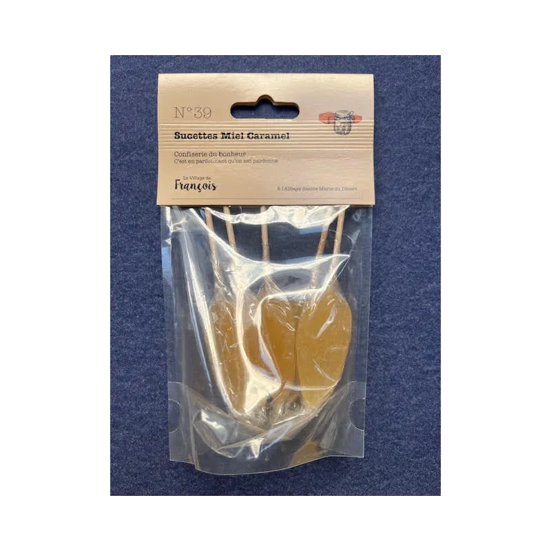 Sucettes au Caramel 50g Abbaye du Désert