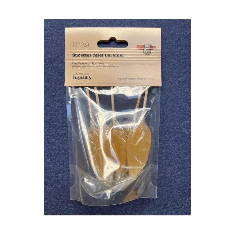 Sucettes au Caramel 50g Abbaye du Désert