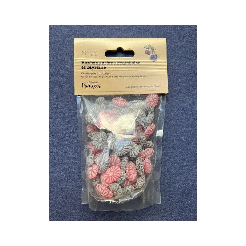 Bonbons Framboise-Myrtille 150g Abbaye du Désert