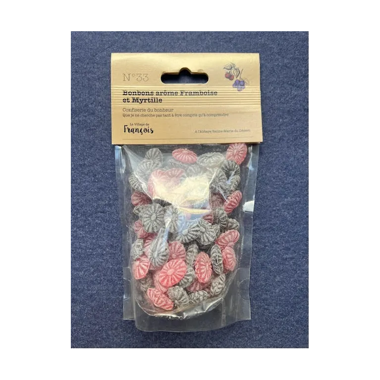 Bonbons Framboise-Myrtille 150g Abbaye du Désert