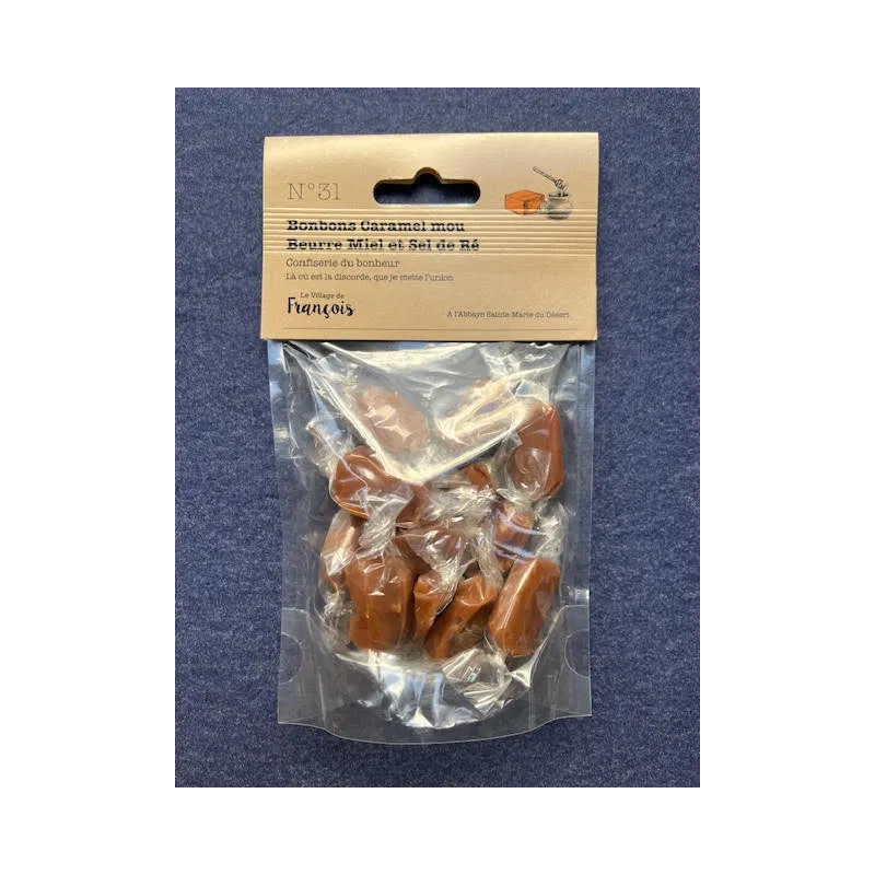 Bonbons Caramel beurre salé-Miel 100g Abbaye du Désert