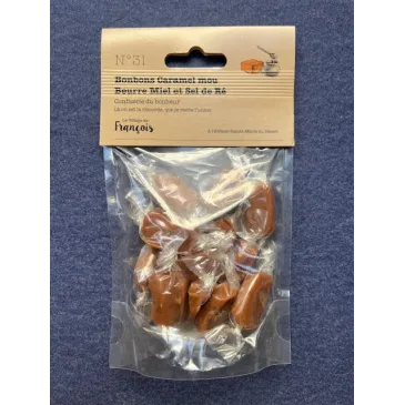 Bonbons Caramel beurre salé-Miel 100g Abbaye du Désert
