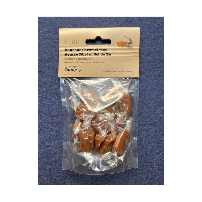 Bonbons Caramel beurre salé-Miel 100g Abbaye du Désert