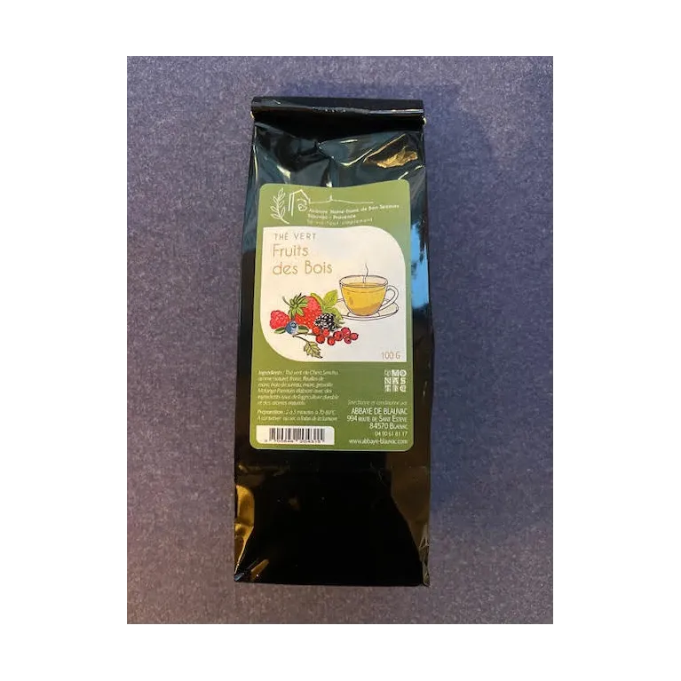 Thé vert Fruits des Bois 100g Abbaye de Blauvac