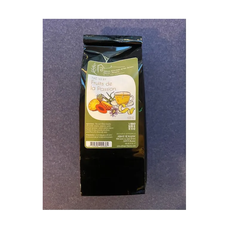 Thé vert Fruit de la Passion 100g Abbaye de Blauvac