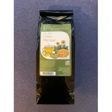 Thé vert Citron-Mangue 100g Abbaye de Blauvac