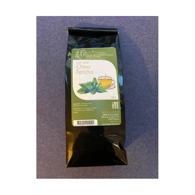 Thé vert China Sencha 100g Abbaye de Blauvac