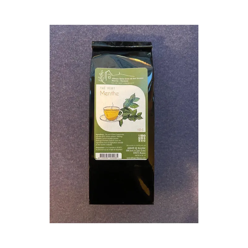 Thé vert à la Menthe 100g Abbaye de Blauvac