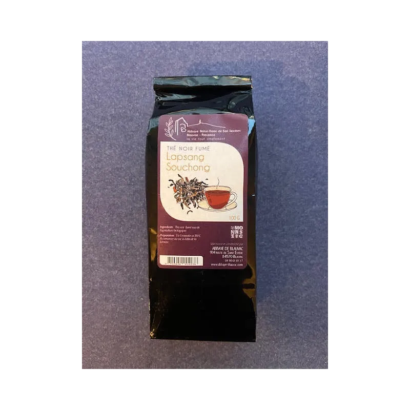 Thé noir fumé Lapsang Souchong 100g Abbaye de Blauvac
