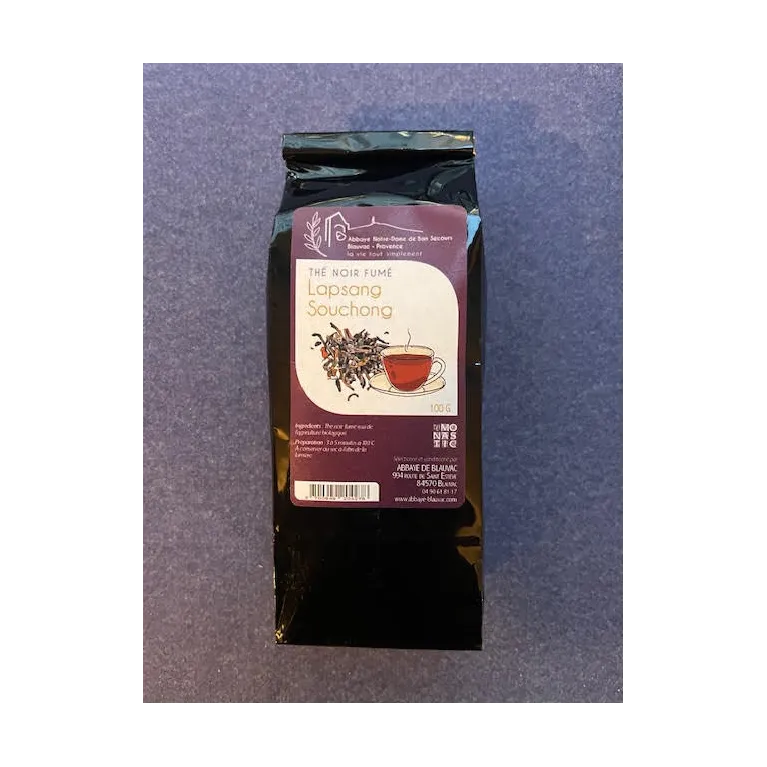 Thé noir fumé Lapsang Souchong 100g Abbaye de Blauvac